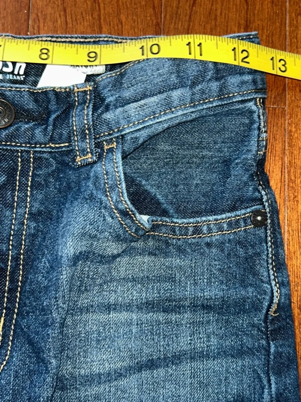 OshKosh Bgosh Jeans 10R Denim Kids Adjustable Waist Straight  25X23